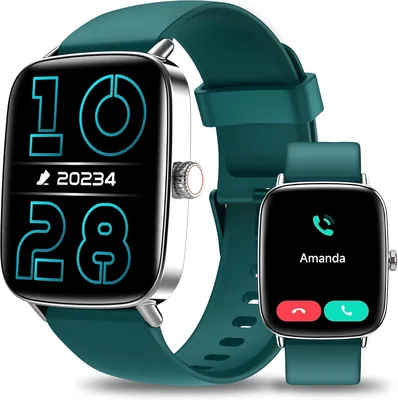 Smart Watch for Men Women (Answer/Make Calls), 1.85" HD Screen Fitness Watch with Bluetooth 5.3, Hea