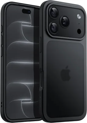 Funda JETech para iPhone 18 Pro, Negro con Efecto Esmeralda, Protección Militar Grado A