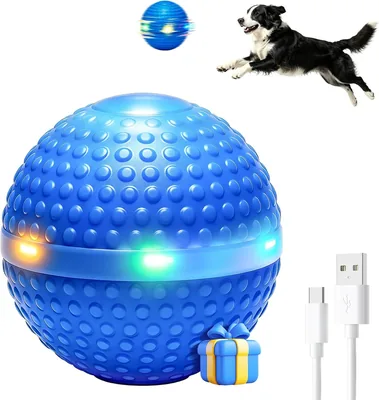 Interactive Dog Ball - Auto Moving LED Toy