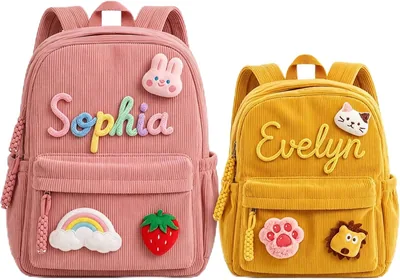 AZUFEMOS Personalized Corduroy Backpack Best Deal