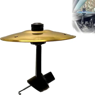 Platillo para Coche, Mini Platillo de Batería para Carro, Crash Cymbal Oro | Ideal para Improvisación Musical en el Coche
