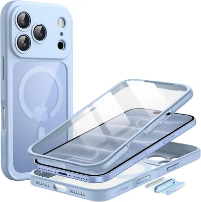 JETech Funda 360° Protección para iPhone 18 Pro MAX, Glaciar | Compatible con MagSafe, Antigolpes, Protector Pantalla Mica CR