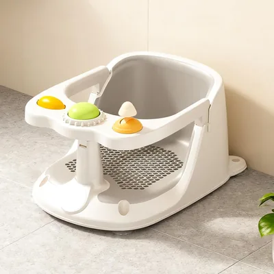 DEANIC Badewannensitz für Babys ab 6 Monaten - Sitz mit rutschfesten Saugnapf, Maschensitz zum Vermeiden von Wassersammeln