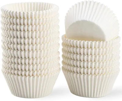 300 White Cupcake Liners - Mini Muffin Cups