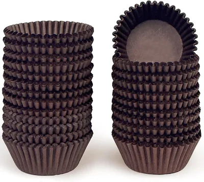 300 Pcs Coffee Cupcake Liners, Standard Size Food Grade Baking Cups, Greaseproof Paper Muffin Liners