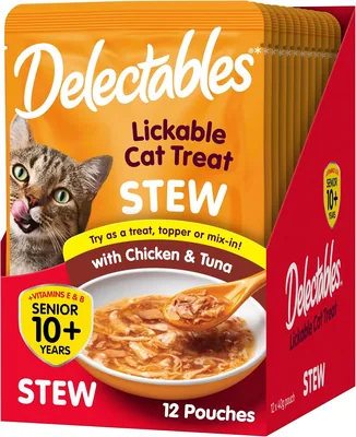 Delectables Chicken Tuna Senior 10+ Lickable Cat Treats