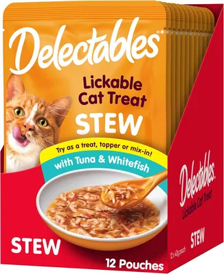 Delectables Stew Tuna Cat Treats - 12 x 40g Pouches