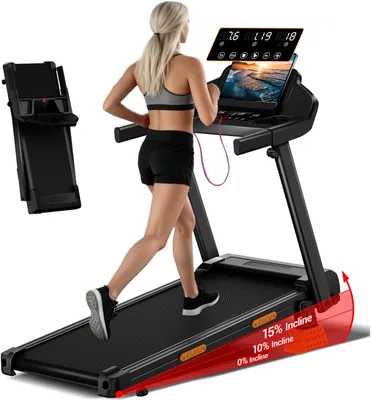LONTEK Laufband für Zuhause: Klappbares Treadmill mit Steigung