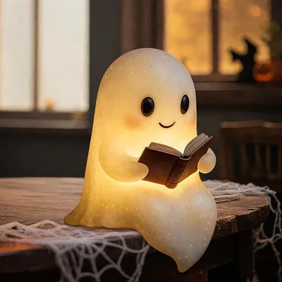 Lámpara de Lectura con Fantasma de Halloween, Divertida Figurita de Fantasma | Decoración de Halloween para Regalos, Accesorios
