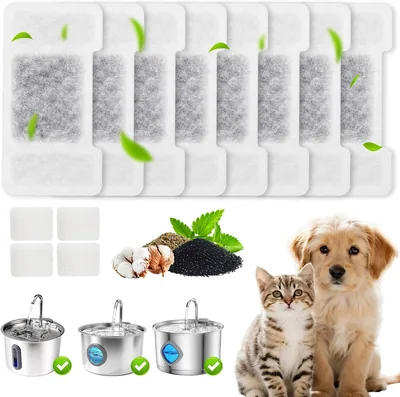 Filtros para Fuente de Gatos MLMLH 12Pcs TY09/TY10/TY11, Filtro Triple de Acero Inoxidable sin Acné para la Salud Felina