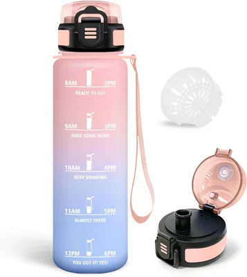 Bouteille de sport Mulbijeo, bouteille filtrante de 500 ml, plastique | Bouteille plastique à preuve de fuite avec filtre pour la salle de sport, l'école, le bureau
