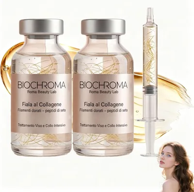 Biochroma Serum Coreano, Effetto Sollevante Fin dalla Prima Applicazione | Con Peptidi di Seta e Collagene, Riduce le Rughe, Profondo, 70% Di Sconto