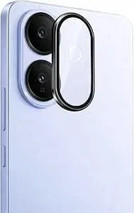 حامي عدسة الكاميرا (توافق مع Vivo V60 Lite) مع زجاج مقوى بدرجة 9H و حلقات معدنية فردية