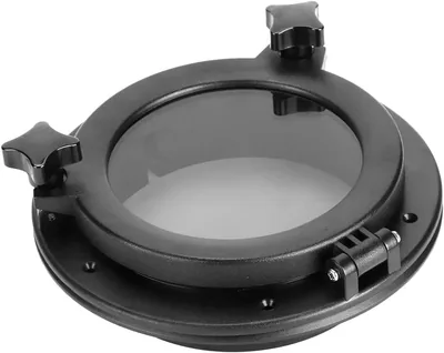 Keenso 8,5-inch Bootväfla, Svart med Temperad Glas och ABS, 316 Ställsk Fytningar, Gummiutveckling, Lätt att öppna