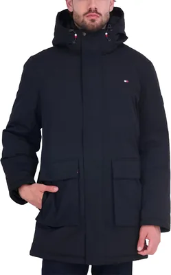 Tommy Hilfiger Men's Hooded Parka, Water-resistant Winter Jacket
