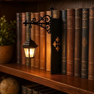 Lixstyea Leselampe Bücherregal - Klein, Dekoration für Bücherregale, Bücherregal-Lanterne
