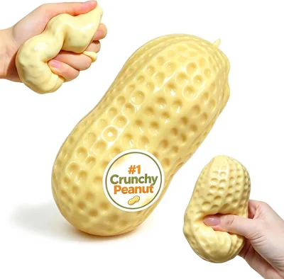 Crunchy Peanut Squishy ASMR Bead Filled Slow Rising Squeeze Fidget Toy | Best Deal