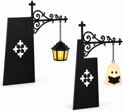 XAVURO 2 Pcs Lanternes d'Étagère Décoratives Fantôme Livresque