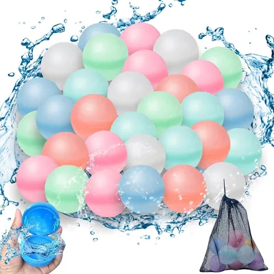 Wasserkugeln wiederverwendbar | Silikon-Wasserkugeln mit Mesh-Beutel, Sommer-Outdoor für Strand, Poolparty, Wasserspielzeug Best Deal