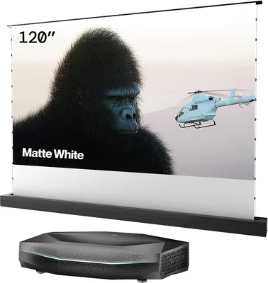 AWOL Aetherion Pro 4K 3D Ultra Short Throw Projector & 120" Motorized Rising Screen Best Deal