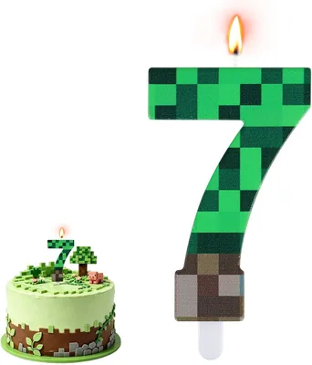 Candele numeriche AOOWU con tema Pixels 6-12