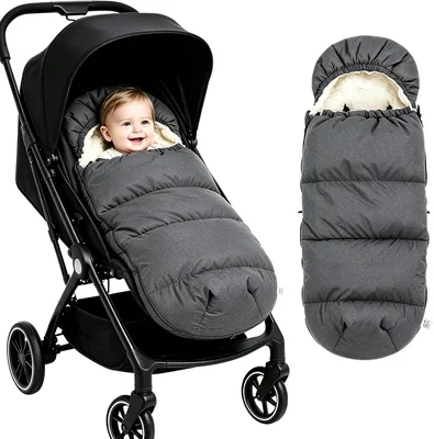 Waterproof Stroller Footmuff - Thick Lambswool