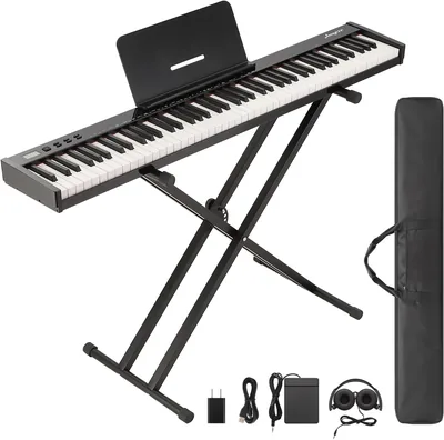 88-Key Portable Digital Piano Keyboard