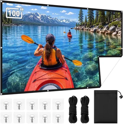 Foldable Projection Screen 170° Wide Angle - Camping Home Cinema