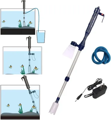大型 吸水 アクアリウム 水交換 ポンプ 電気 水変え ポンプ アクアリウム 清掃器 3in1 底砂清掃