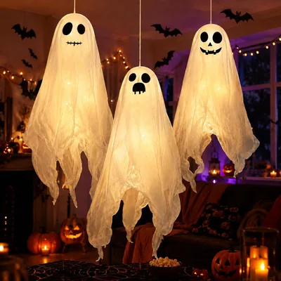 Halloween Decorative Ghosts, Scary Ghost Windso