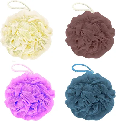 ECVV [4 Pack] Shower Loofah Bath Sponge - Best Deal