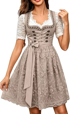 Frauen Dirndl Kleider Oktoberfest Kostümkleid Dirndl | Komplette Sets Midi Lange Größentabellen