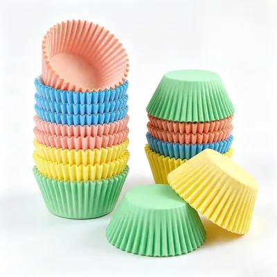 Natural Cupcake Liners, 100 Count, Greaseproof & Odor Free