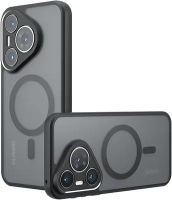 غطاء هاتف Huawei Pura 90s Pro / 90s Pro Max، غطاء هجين من TPU+PC لمقاومة الصدمات وبوظائف ضد البصمات