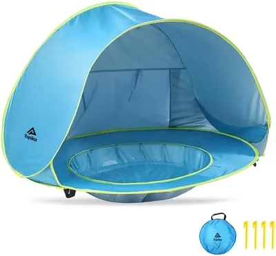 Topika Baby Beach Tent with Pool, UPF50+ Sun Shelter