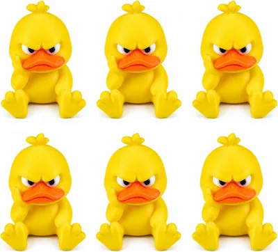 Witzige Wutentfachte Entfigur - 6 Stück Grimmige Enten-Dekoration für Schreibtisch (B)