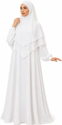 Muslim Prayer Dress Set - 3 Piece Abaya with Sleeve, Jilbab for Women