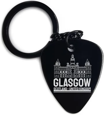 Glasgow Stainless Steel Keychain Triangle Tag with Ring