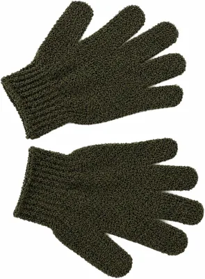 Scrub Gloves for Bath & Shower, Dark Green