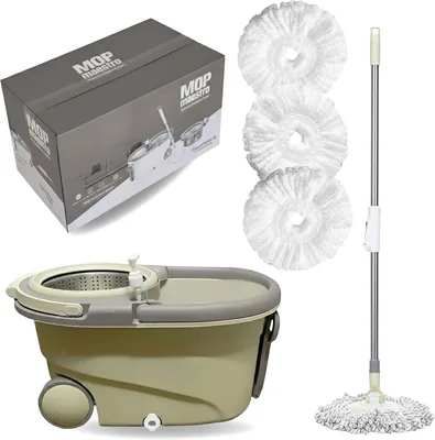 ELYVANCE 360 Spin Mop with Bucket & Wringer Basket