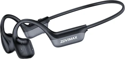 ZOVIMAX Air Conduction Headphones Sans Fil - Ecouteurs Bluetooth 6.0 Open-Ear, Microphone Antivent, 18h