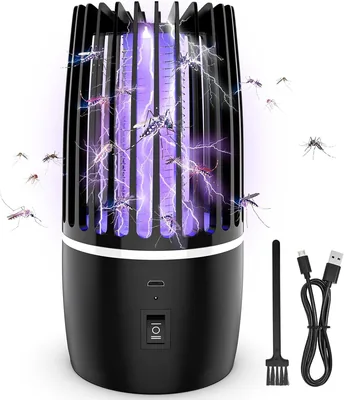 Elektrischer Insektenvernichter mit UV-Licht 365 nm und 4000 mAh Batterie, Insektensammler
