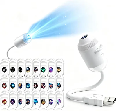 24 Pcs Films Galaxy Projector 360 Adjustable Night Light