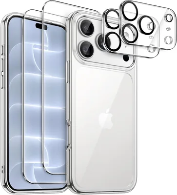 Funda JETech 5 en 1 Bumper Transparente para iPhone 18 Pro, Anti-Amarillamiento