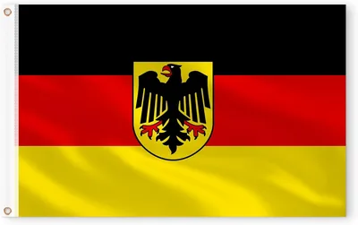 AhfuLife Deutsche Flagge mit Adler 150 x 90 cm, 1 Stück Großes Deutsches Nationalflaggen