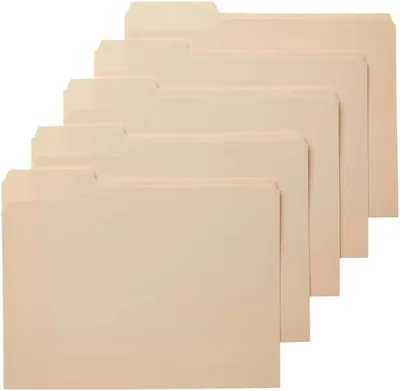 File Folders - Letter Size, 1/3 Cut Tabs
