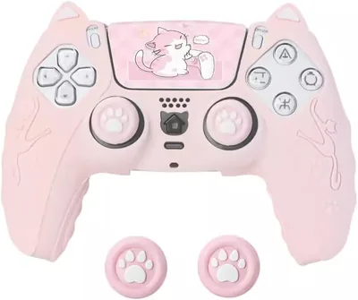 Cat Paw PS5 Controller Skin, Pink