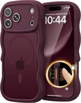 Amzfield - Funda para iPhone 17 Pro Max/18 Pro Max Magsafe Wavy con Protección de Cámara Completa