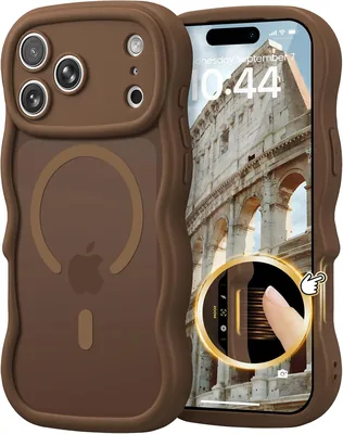 Funda Amzfield para iPhone 17 Pro Max/18 Pro Max Magsafe Wavy, mate translúcida de silicona rígida