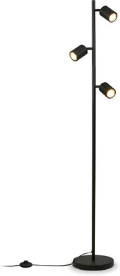 Lampe de sol Briloner avec interrupteur pied, max. 9 W, socket GU10 | Lampe de lecture pour salon et chambre